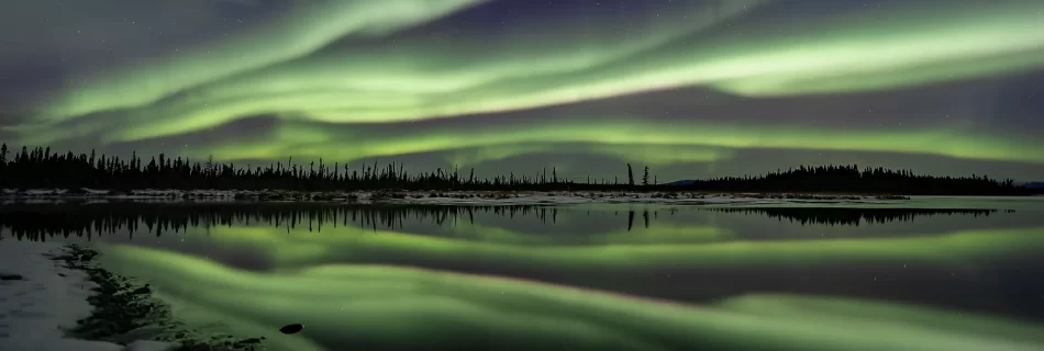 Lake With Aurora View